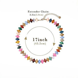 Dopamine-Colored Resin Bead Necklace
