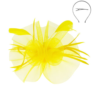 Floral Feather Mesh Fascinator