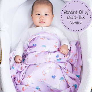 Baby Muslin Cute Goose Swaddle Blanket