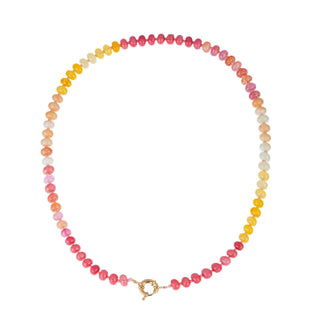 Natural Stone Semi-Precious Glass Mixed Necklace