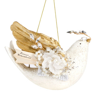 Forever Remembered Dove Glitter Ornament