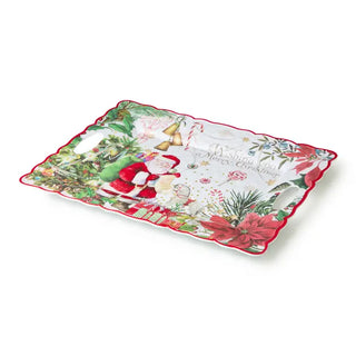 Santa's Delivery Rectangular Platter with Handles