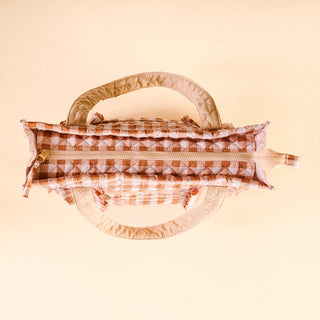 Maple Gingham Canvas Tote