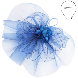 Floral Feathered Mesh Fascinator