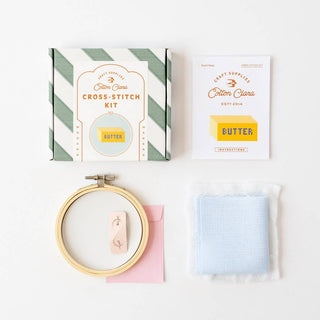 Butter Cross Stitch Kit for Beginners