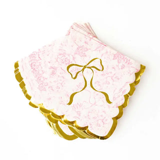 Pink Bow Beverage Napkin