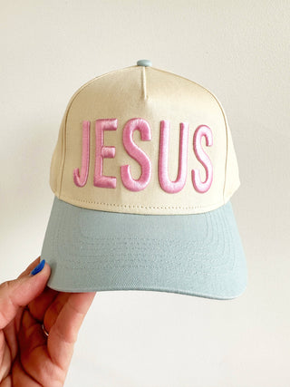 Embroidered JESUS Vintage Trucker Hat