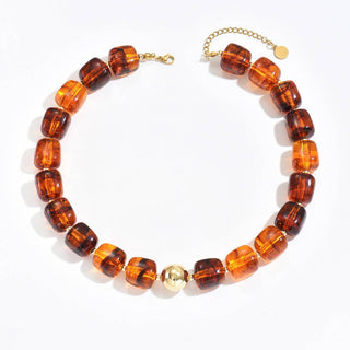 Boho Colorful Geometric Acrylic Bead Necklace