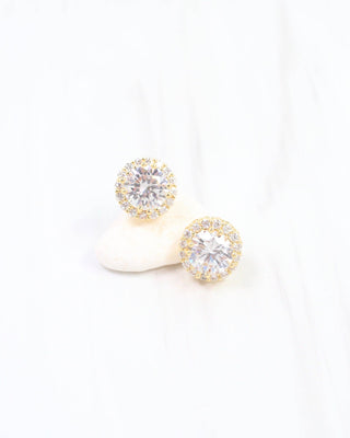 Winslow Embellished CZ Stud Earring Gold