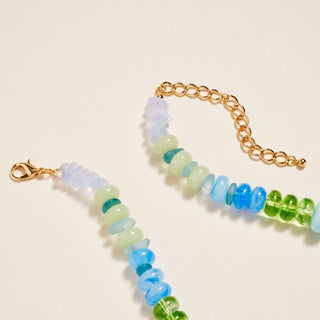 Marbled Ombre 16" Bead Seaglass Necklace
