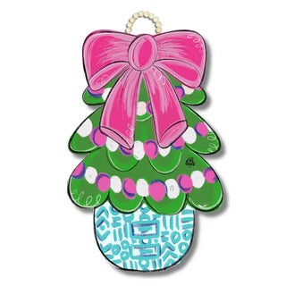 Pink Chinoiserie Tree Door Hanger