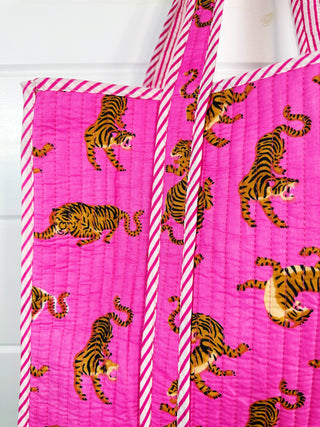 Pink Quilted Tote