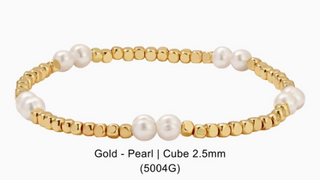 Gold and pearl bracelet