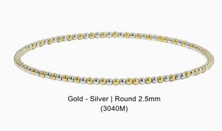 Gold and silver beaded bracelet