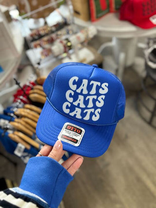 Cats Trucker Hat Blue