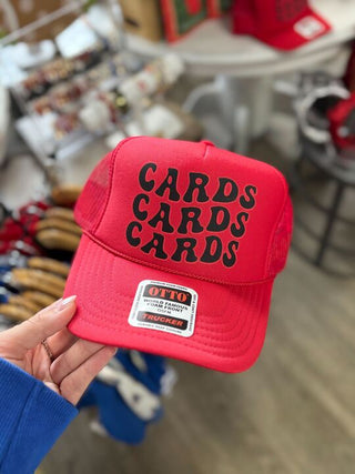 Cards Trucker Hat Red