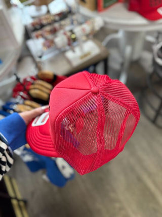 Cards Trucker Hat Red