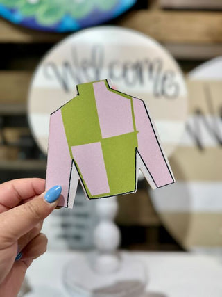 Pink/Green Checkered Silk 5" Attachment