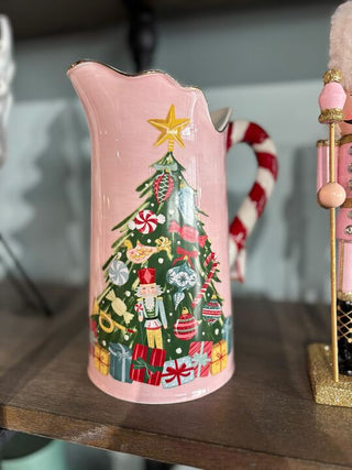 Xmas Tree Candy Handle Pitcher