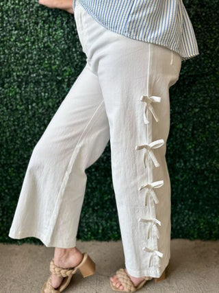 White Bow Jeans