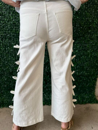 White Bow Jeans