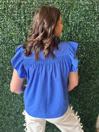 Blue Floral Top 