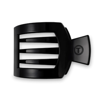 Jet Black Large Flat Square Hair Clip
