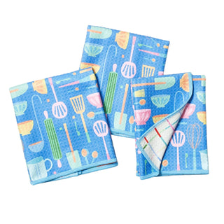 Blue Mable Tan Chef Reversible Mini Towels