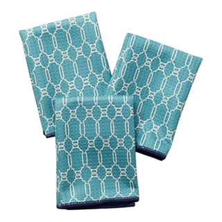 Navy Mahjong Reversible Mini Towels