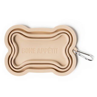 Collapsible Doggie Dish Taupe