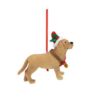 Golden Retriever in Santa Hat Ornament