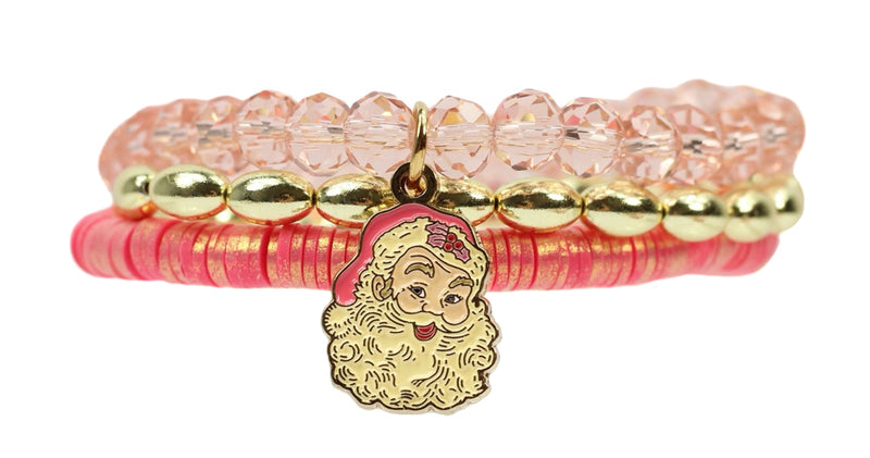 Bourbon & Boweties Pink Santa Stretchy Stack