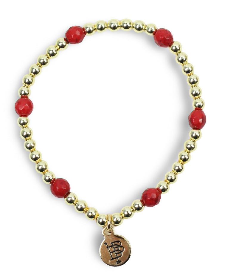 Bourbon & Boweties Red Lexi Stacker Bracelet