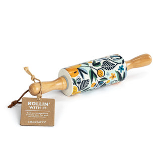 Citrus Blooms Ceramic Rolling Pin