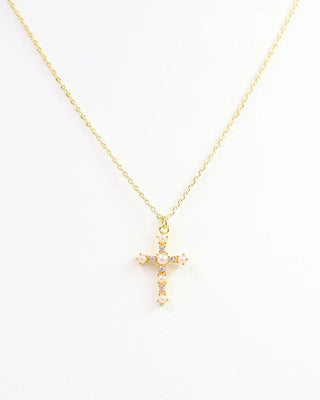 Penley Cross Necklace Gold
