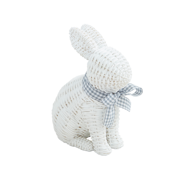 Small Wicker Resin Bunny