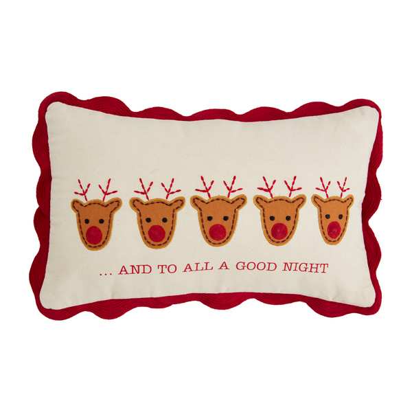 Deer Light Up Xmas Pillow