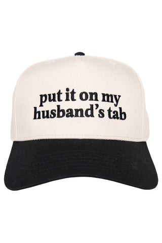 Put It On My Husband's Tab Vintage Hat Black
