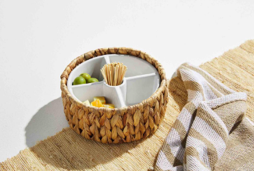 Woven Toothpick Server Set