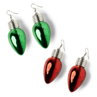 DOORBUSTER Green Light Up Bulb Earring