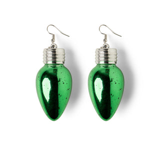 DOORBUSTER Green Light Up Bulb Earring