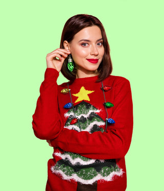 DOORBUSTER Green Light Up Bulb Earring