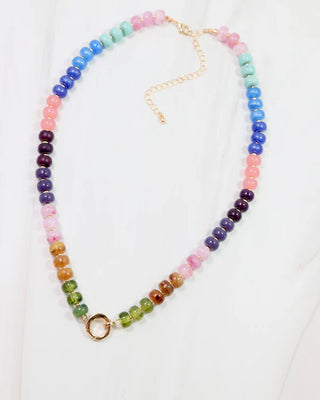 Tiara Beaded Charm Necklace Multi