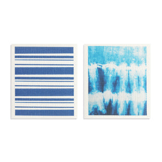 Indigo Stripe Biodegradable Dish Cloths Set