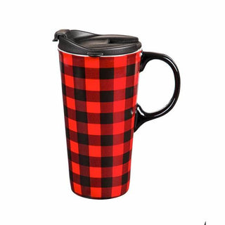 Buffalo Plaid Travel Mug