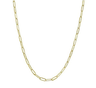 18" Gold Paper Clip Necklace