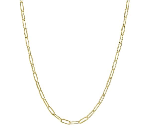 18" Gold Paper Clip Necklace