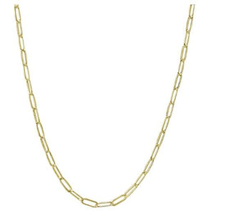 20" Gold Paper Clip Necklace