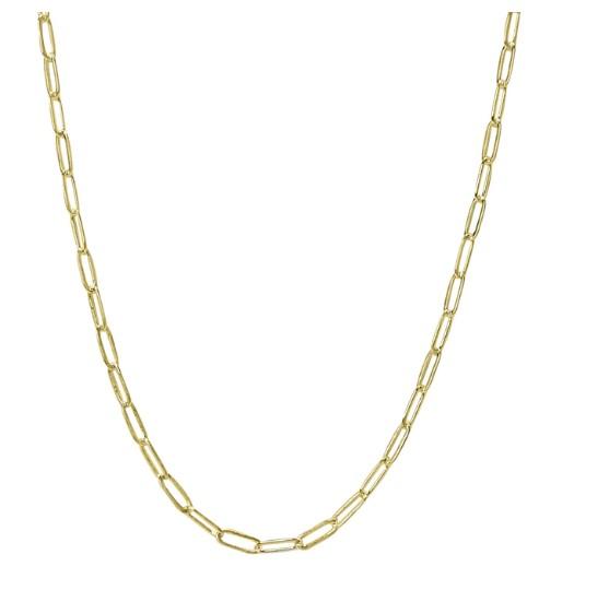 20" Gold Paper Clip Necklace
