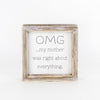 Yell/OMG Reversable Framed Sign